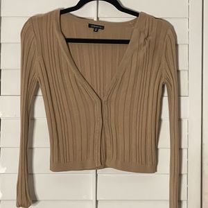 DYNAMITE BEIGE KNIT CARDIGAN